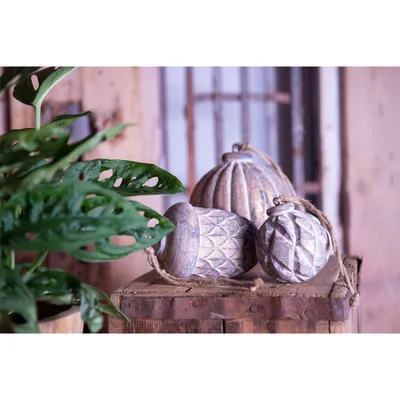 Produktbild von Clayre & Eef Weihnachtsanhänger Ø 8 cm Braun Holz