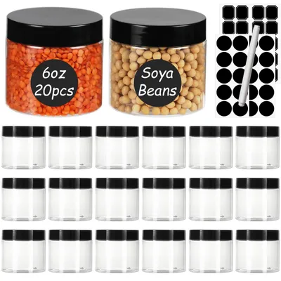 Produktbild von Omgoods – Set mit 20 Kunststoff-Aufbewahrungsbehältern für Kosmetik und Gewürze