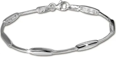 Imagen del producto de Pulsera de plata de 19,3 cm, diseño mate, para mujer. Joyería de plata. Modelo: D2SDA404