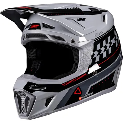 Image de Kit casque et protection Leatt 8.5+ Velocity 5.5 pour tout-terrain, couleur gris, taille M
