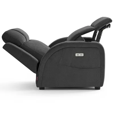 Produktbild von M MCombo 2-Motoren-Fernsehsessel Elektrisch Verstellbar, Elektrische Rückenlehne & Beinstütze 150° Zero-Gravity Relaxsessel,  7042 (Stoff, Dunkelgrau)