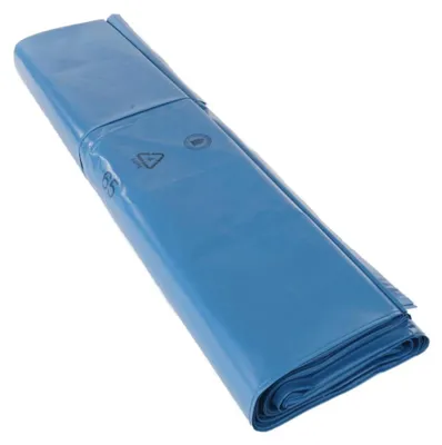 Produktbild von DEISS Abfallsack 660+520x1500x0,1 mm blau 100 my | Karton (80 Rollen)