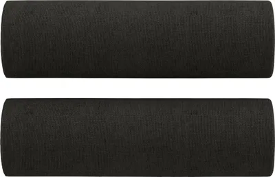 Obrázok produktu pre vidaXL Dekoračný vankúš 2 ks čierny Ø15x50 cm látka