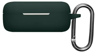 Produktbild von kwmobile Schutzhülle für Huawei FreeArc Hülle - TPU Silikon Case für Kopfhörer Ladecase - stoßfestes Cover mit Karabiner - Dunkelgrün