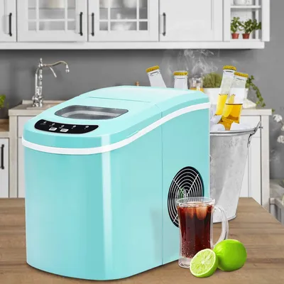 Produktbild von COSTWAY Eiswürfelmaschine Eismaschine Eiswürfelbereiter inkl. Eiswürfelschaufel (2 Eiswürfelgrößen, 12kg in 24 Stunden) Farbwahl (Grün)