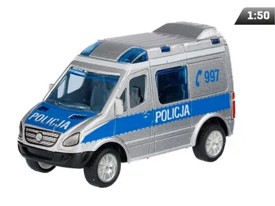 Obrázek produktu pro Model 1:50, Mercedes-Benz Sprinter Mini, POLICE, stříbrný