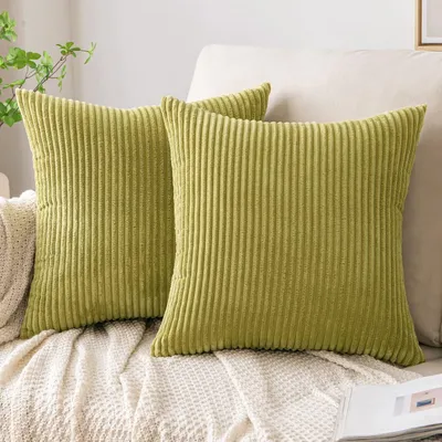 Produktbild von EMEMA Kissenbezug Kordsamt 50x50 cm Grasgrün 2 Stück