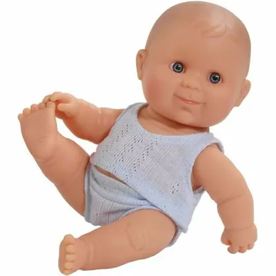Image de Poupée bébé Paola Reina bleue de type européen avec étui (21 cm)