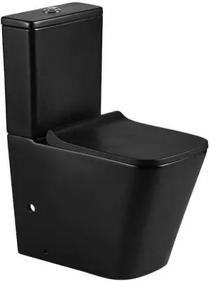 Produktbild von Modernes Stand-WC Keramik schwarz PISA niedriger Spülkasten