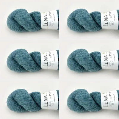 Image de 6 pelotes de Luna by Permin – 100 % laine vierge recyclée (sans mulesing et e Oeko-Tex) (09 bleu pétrole clair)