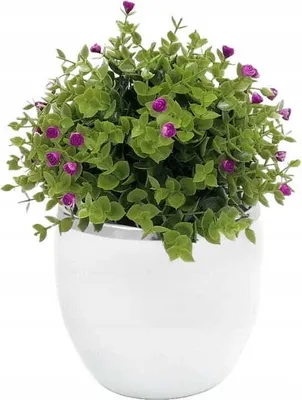 Zdjęcie produktu dla Ceramiczna doniczka kula biało-szara 15 cm