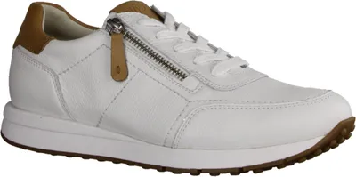 Produktbild von Paul Green 4085-045 Damenschuhe, Sneaker, Leder, Weiss/Braun, Wechselfußbett - Damenschuhe Top Trends, Weiß, leder (m.calf/w. kid)