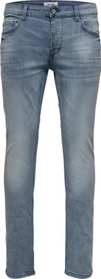 Produktbild von ONLY & SONS Slim Fit Jeans Basic Denim Hose ONSLOOM Tapered Trousers Stoned Washed Größe: 29W / 34L