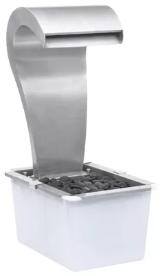 Produktbild von vidaXL Garten-Wasserfall Silbern 34x49x82 cm Edelstahl