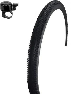 Image de 1 x pneu vélo Roverstone 27,5" noir 54-584 (27,5 x 1,95) y compris sonnette vélo maxxi4you