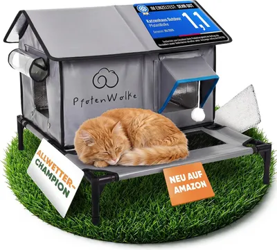 Productafbeelding van Kattenhuis voor buiten - winterbestendig kattenhol - geïsoleerd - waterdicht - met kattendeken