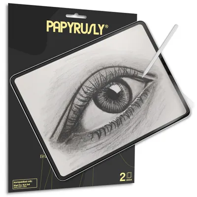Produktbild von PAPYRUSLY® 2 Stück Paperscreen - Papier Schutzfolie für iPad Pro 12,9 Zoll (2022, 2021 & 2020) - Matte Display-folie mit einzigartigem Papier-Gefühl