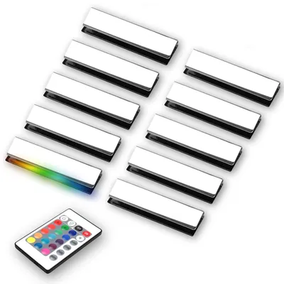 Produktbild von kalb | LED RGB Glaskantenbeleuchtung Vitrinenbeleuchtung Clip Glas 10er Set