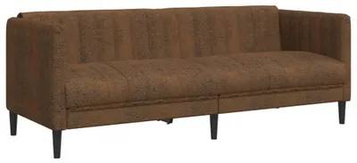 Produktbild von vidaXL 3-Sitzer Sofa Braun Kunstleder Wildleder-Optik