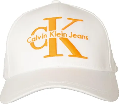 Zdjęcie produktu dla CK CALVIN KLEIN JEANS czapka z daszkiem z regulowanym daszkiem z tyłu artykuł ZM0ZM019737 CK ISSUE CAP, 0H7 Bright White, JEDEN - JEDEN ROZMIAR, 100% Bawełna