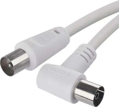 EMOS Anténní koaxiální kabel stíněný 1,25m – úhlová vidlice, S30110