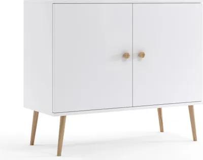 Zdjęcie produktu dla Komoda LEBEL z drzwiczkami 100cm biała mat