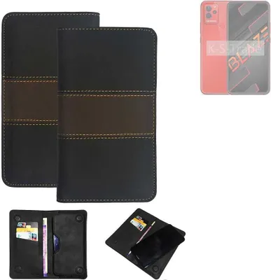Produktbild von K-S-Trade Hülle Handyhülle kompatibel mit Lava Blaze Schutzhülle Walletcase Bookstyle Tasche Schutz Case Handytasche Wallet Cover Kunstleder