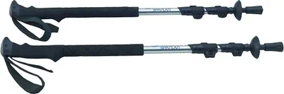 Produktbild von 2er Set Trekkingstöcke, dreiteilig, höhenverstellbar, Aluminium, 115-135 cm