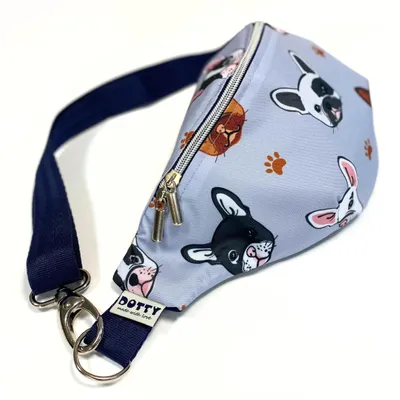 Produktbild von DOTTY Hüfttasche Bauchtasche Gürteltasche Hundemotiv Bulldoggen – wasserabweisend, verstellbar