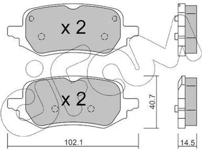 Produktbild von CIFAM Bremsbeläge Satz Hinten Bremsklötze für FORD Puma SUV 822-1248-0