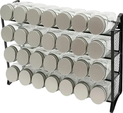 Obrázek produktu pro Stojan na kořenky, 4stupňové uspořádání, robustní železná konstrukce, černý