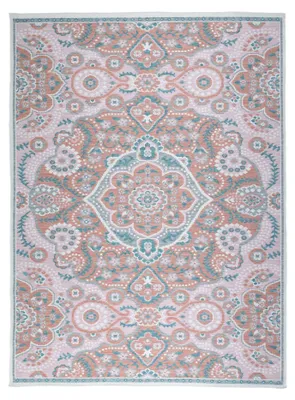 Image de Volero - Tapis d'Extérieur Bohème - Vedra Médaillon Rose - 160x230cm
