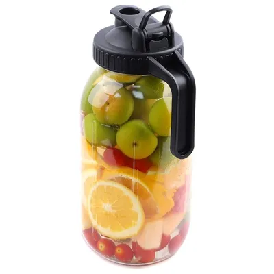 Produktbild von Krug aus Glas,Glas Getränkespender, 1,8 l Ausgießer, Deckel und Griff, luftdicht, auslaufsicher, für Kühlschrank, Muttermilch