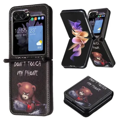 Image de Étui de protection en similicuir à motif « Design Book » pour Samsung Galaxy Z Flip7 5G