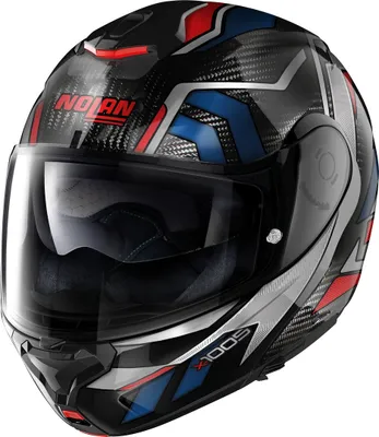 Image de Nolan X-1005 Ultra Carbon Sandglas N-Com casque pliable, noir/rouge/bleu, S (56)