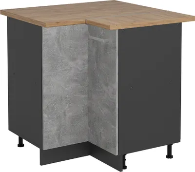 Produktbild von Eckunterschrank Vicco R-Line Beton 75.6 cm , AP Eiche, Model 54137