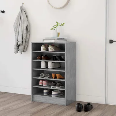 Produktbild von vidaXL Skříňka na boty Concrete Grey 60x35x92 cm Dřevěný materiál
