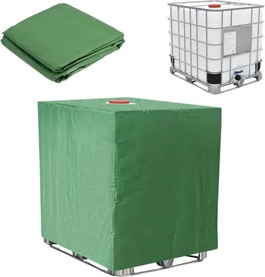 Produktbild von Famanu IBC-Tankabdeckung 1000L wasserdicht - Oxford-Stoff, mit Zugband