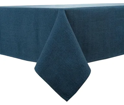 Immagine prodotto di Tovaglia blu navy, 140 x 140 cm, idrorepellente, aspetto lino, forma quadrata