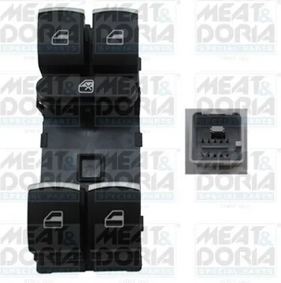 Produktbild von MEAT & DORIA 26135 Fensterheberschalter für VW GOLF VI (5K1) Vorne Links Fensterheber Schalter