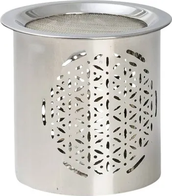 Produktbild von Räucherstövchen Stahl Silber Glanz H 8cm Betriebsart Teelicht Sieb Für Weihrauch