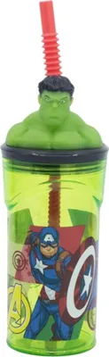 Produktbild von Marvel Hulk Trinkbecher 3D Kinderbecher & Strohhalm-Tumbler 360ml