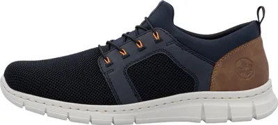 Produktbild von Rieker Herren Sneaker Stoff Slipper Schlupfschuh Gummizug B7796, Größe:46 EU, Farbe:Blau