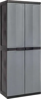 Immagine prodotto di Armadio Tuttopiani 2 Ante + 3 Ripiani Nero/Grigio Basalto Art.202 - cm.65x37x165h.