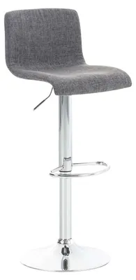 Produktbild von CLP Barhocker Hover mit Stoffbezug hellgrau Material Gestell Metall in Chromoptik