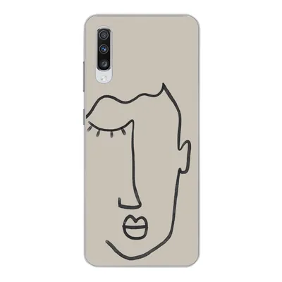 Produktbild von MuchoWow® Handyhülle Schutzhülle Hülle für Samsung Galaxy A70 Auge - Abstrakt - Strichzeichnung Silikon Softcase Handy Hülle - Schutzhaube