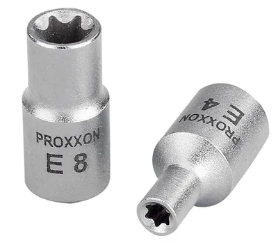 Produktbild von PROXXON Außen Torx Einsatz Nuss E7 Antrieb 6,3 mm 1/4" CrV Stahl