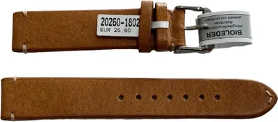 Produktbild von Mokka Beige Lederarmband mit Naht 18 mm