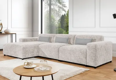 Produktbild von AX LIVING Couch Beige L Form Jughlio, 331 cm breit modern & geräumig L