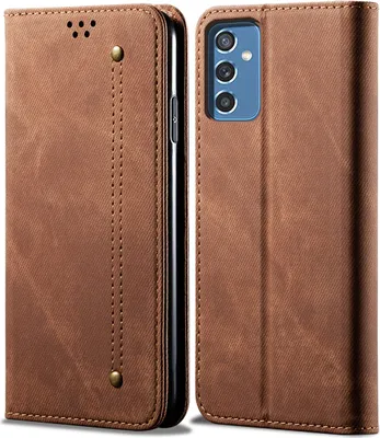 Image de Galaxy A13 5G Case, étui portefeuille en cuir avec fermeture magnétique et support pour Samsung Galaxy A13 5G Marron